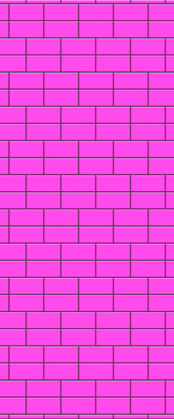 Pink Brickbond Tile Acrylic Shower Wall Panel 2440mm x 1220mm ( 3mm Thick) - CladdTech