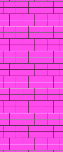 Pink Brickbond Tile Acrylic Shower Wall Panel 2440mm x 1220mm ( 3mm Thick) - CladdTech