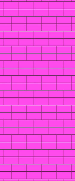 Pink Brickbond Tile Acrylic Shower Wall Panel 2440mm x 1220mm ( 3mm Thick) - CladdTech