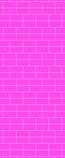 Pink Brickbond Tile Acrylic Shower Wall Panel 2440mm x 1220mm ( 3mm Thick) - CladdTech