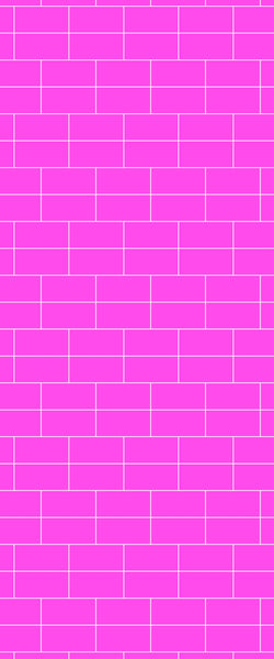 Pink Brickbond Tile Acrylic Shower Wall Panel 2440mm x 1220mm ( 3mm Thick) - CladdTech