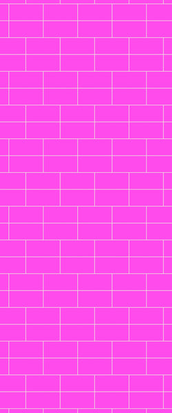 Pink Brickbond Tile Acrylic Shower Wall Panel 2440mm x 1220mm ( 3mm Thick) - CladdTech