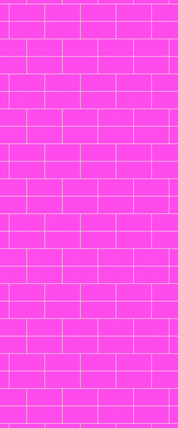 Pink Brickbond Tile Acrylic Shower Wall Panel 2440mm x 1220mm ( 3mm Thick) - CladdTech