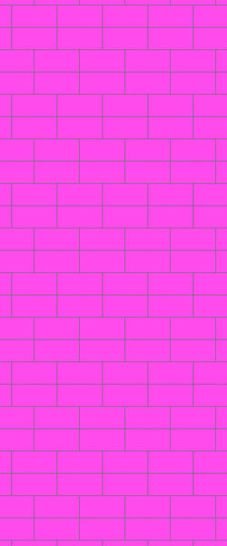 Pink Brickbond Tile Acrylic Shower Wall Panel 2440mm x 1220mm ( 3mm Thick) - CladdTech