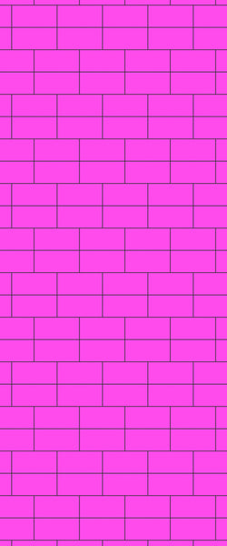 Pink Brickbond Tile Acrylic Shower Wall Panel 2440mm x 1220mm ( 3mm Thick) - CladdTech