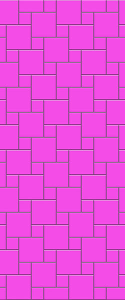 Pink Pin Wheel Tile Acrylic Shower Wall Panel 2440mm x 1220mm ( 3mm Thick) - CladdTech