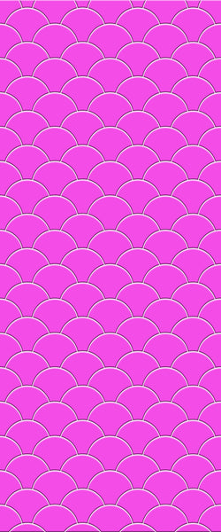Pink Fishscales Tile Acrylic Shower Panel 2440mm x 1220mm (3mm Thick) - CladdTech