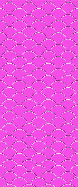 Pink Fishscales Tile Acrylic Shower Panel 2440mm x 1220mm (3mm Thick) - CladdTech