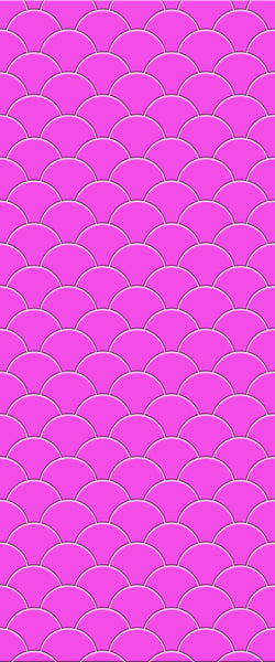Pink Fishscales Tile Acrylic Shower Panel 2440mm x 1220mm (3mm Thick) - CladdTech