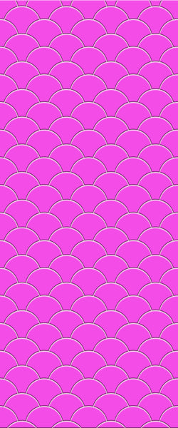 Pink Fishscales Tile Acrylic Shower Panel 2440mm x 1220mm (3mm Thick) - CladdTech