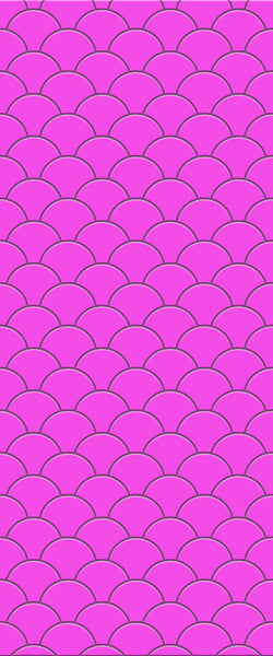 Pink Fishscales Tile Acrylic Shower Panel 2440mm x 1220mm (3mm Thick) - CladdTech