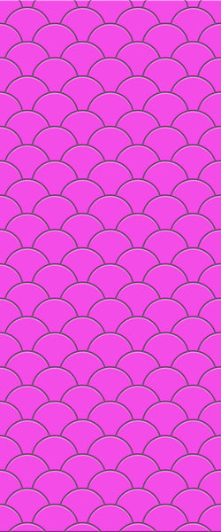Pink Fishscales Tile Acrylic Shower Panel 2440mm x 1220mm (3mm Thick) - CladdTech