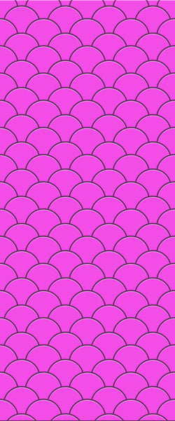 Pink Fishscales Tile Acrylic Shower Panel 2440mm x 1220mm (3mm Thick) - CladdTech