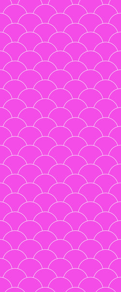 Pink Fishscales Tile Acrylic Shower Panel 2440mm x 1220mm (3mm Thick) - CladdTech