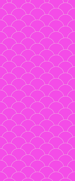 Pink Fishscales Tile Acrylic Shower Panel 2440mm x 1220mm (3mm Thick) - CladdTech