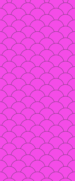 Pink Fishscales Tile Acrylic Shower Panel 2440mm x 1220mm (3mm Thick) - CladdTech
