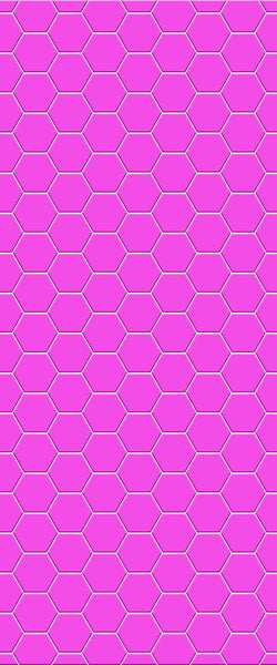 Pink Hexagon Tile Acrylic Wall Panel 2440mm x 1220mm (3mm Thick) - CladdTech