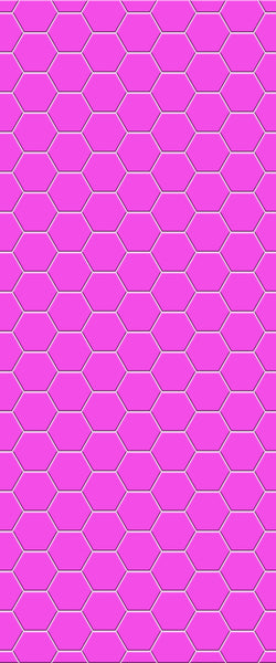 Pink Hexagon Tile Acrylic Wall Panel 2440mm x 1220mm (3mm Thick) - CladdTech