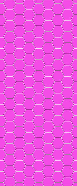 Pink Hexagon Tile Acrylic Wall Panel 2440mm x 1220mm (3mm Thick) - CladdTech