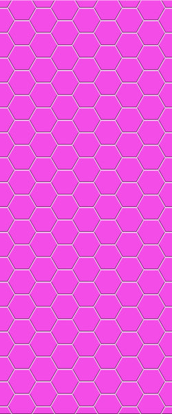 Pink Hexagon Tile Acrylic Wall Panel 2440mm x 1220mm (3mm Thick) - CladdTech