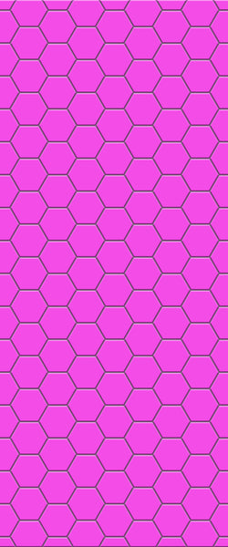 Pink Hexagon Tile Acrylic Wall Panel 2440mm x 1220mm (3mm Thick) - CladdTech