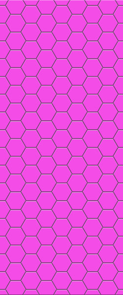 Pink Hexagon Tile Acrylic Wall Panel 2440mm x 1220mm (3mm Thick) - CladdTech