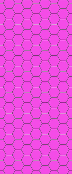Pink Hexagon Tile Acrylic Wall Panel 2440mm x 1220mm (3mm Thick) - CladdTech