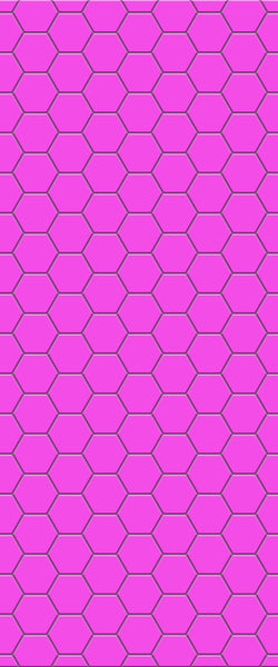 Pink Hexagon Tile Acrylic Wall Panel 2440mm x 1220mm (3mm Thick) - CladdTech