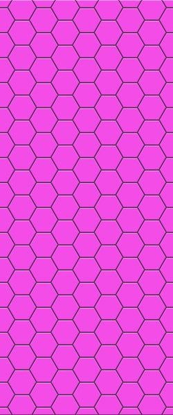 Pink Hexagon Tile Acrylic Wall Panel 2440mm x 1220mm (3mm Thick) - CladdTech