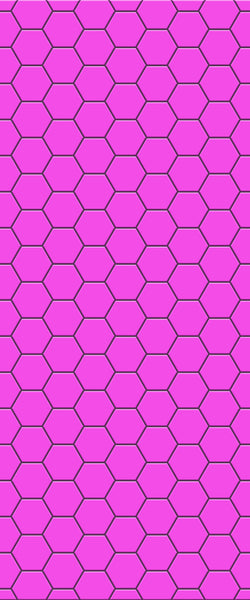 Pink Hexagon Tile Acrylic Wall Panel 2440mm x 1220mm (3mm Thick) - CladdTech