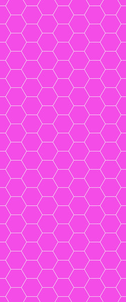 Pink Hexagon Tile Acrylic Wall Panel 2440mm x 1220mm (3mm Thick) - CladdTech
