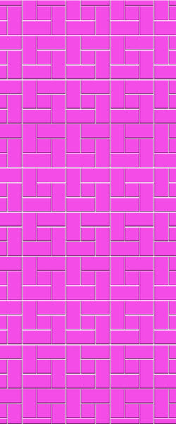 Pink Windmill Tile Acrylic Shower Panel 2440mm x 1220mm ( 3mm Thick) - CladdTech