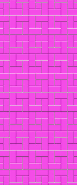 Pink Windmill Tile Acrylic Shower Panel 2440mm x 1220mm ( 3mm Thick) - CladdTech
