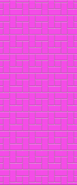 Pink Windmill Tile Acrylic Shower Panel 2440mm x 1220mm ( 3mm Thick) - CladdTech