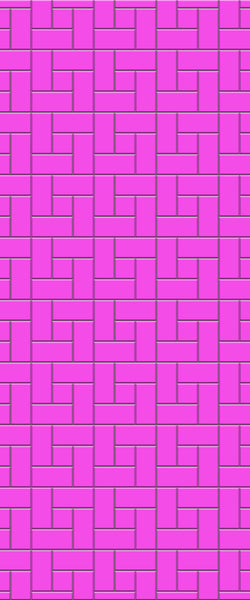 Pink Windmill Tile Acrylic Shower Panel 2440mm x 1220mm ( 3mm Thick) - CladdTech