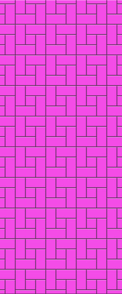 Pink Windmill Tile Acrylic Shower Panel 2440mm x 1220mm ( 3mm Thick) - CladdTech
