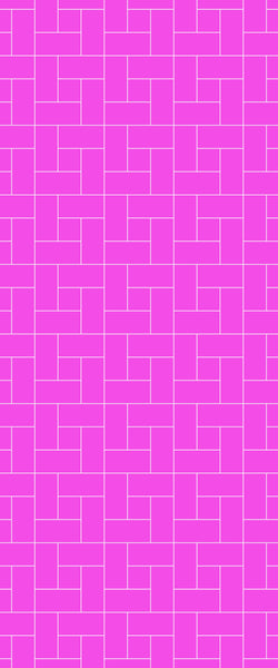 Pink Windmill Tile Acrylic Shower Panel 2440mm x 1220mm ( 3mm Thick) - CladdTech