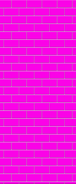 Pink Subway Tile Acrylic Shower Panel 2440mm x 1220mm ( 3mm Thick) - CladdTech