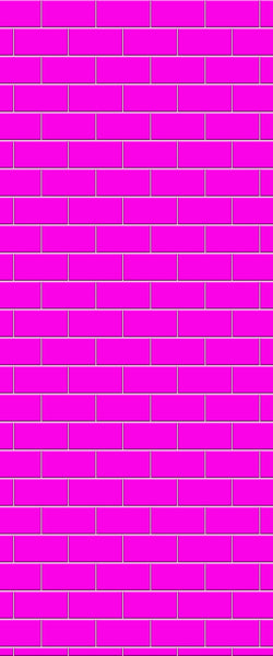 Pink Subway Tile Acrylic Shower Panel 2440mm x 1220mm ( 3mm Thick) - CladdTech