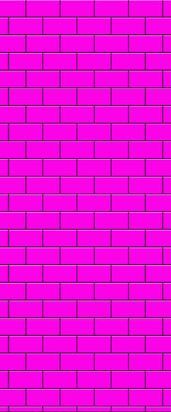 Pink Subway Tile Acrylic Shower Panel 2440mm x 1220mm ( 3mm Thick) - CladdTech