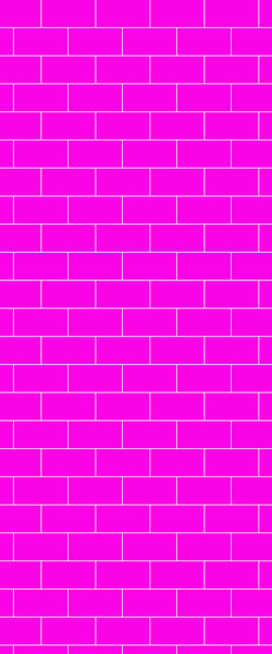 Pink Subway Tile Acrylic Shower Panel 2440mm x 1220mm ( 3mm Thick) - CladdTech