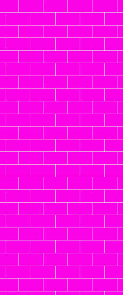 Pink Subway Tile Acrylic Shower Panel 2440mm x 1220mm ( 3mm Thick) - CladdTech