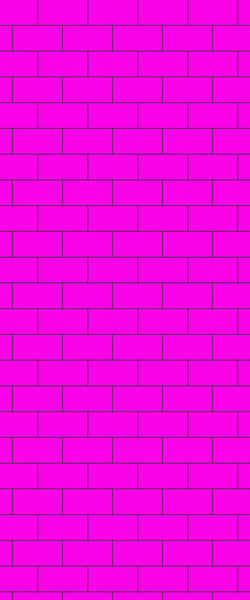 Pink Subway Tile Acrylic Shower Panel 2440mm x 1220mm ( 3mm Thick) - CladdTech