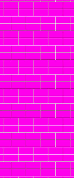 Pink Brickbond Tile Acrylic Shower Wall Panel 2440mm x 1220mm ( 3mm Thick) - CladdTech