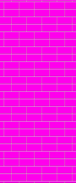 Pink Brickbond Tile Acrylic Shower Wall Panel 2440mm x 1220mm ( 3mm Thick) - CladdTech