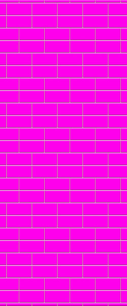 Pink Brickbond Tile Acrylic Shower Wall Panel 2440mm x 1220mm ( 3mm Thick) - CladdTech