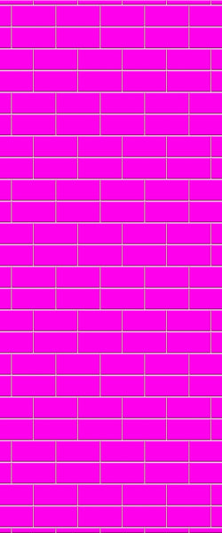 Pink Brickbond Tile Acrylic Shower Wall Panel 2440mm x 1220mm ( 3mm Thick) - CladdTech