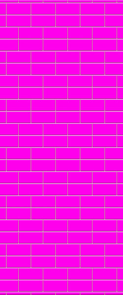Pink Brickbond Tile Acrylic Shower Wall Panel 2440mm x 1220mm ( 3mm Thick) - CladdTech