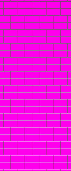 Pink Brickbond Tile Acrylic Shower Wall Panel 2440mm x 1220mm ( 3mm Thick) - CladdTech