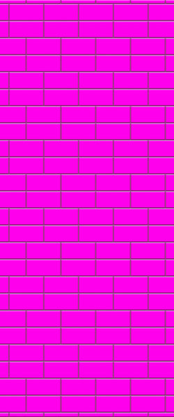 Pink Brickbond Tile Acrylic Shower Wall Panel 2440mm x 1220mm ( 3mm Thick) - CladdTech